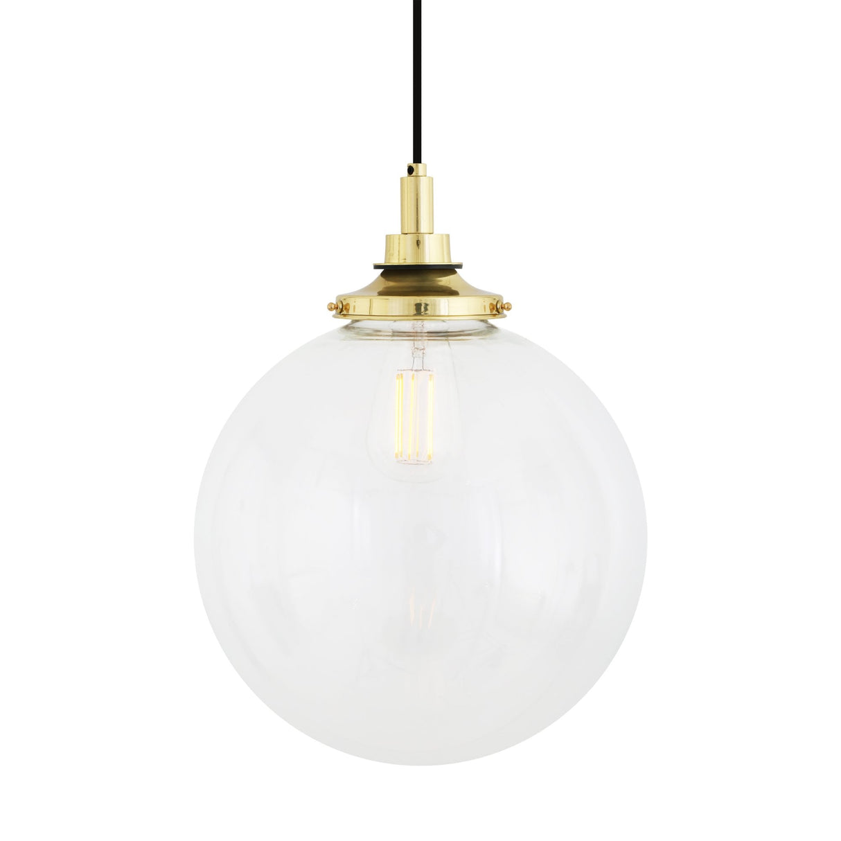 Timeless Laguna Globe Pendant Light in Antique Brass Finish