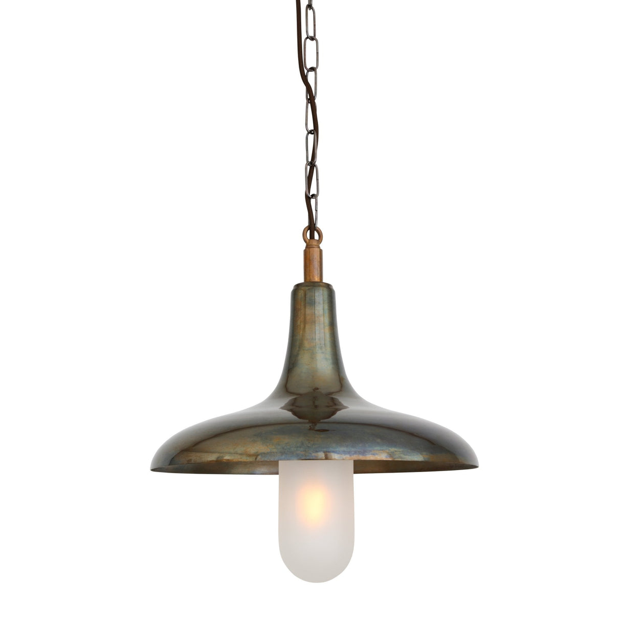 Industrial Elegance: Morgan Brass and Glass Pendant Light