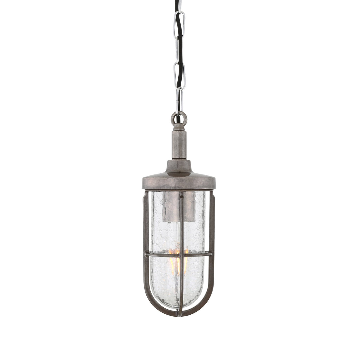 Owel-A Antique Brass and Clear Glass Pendant Light