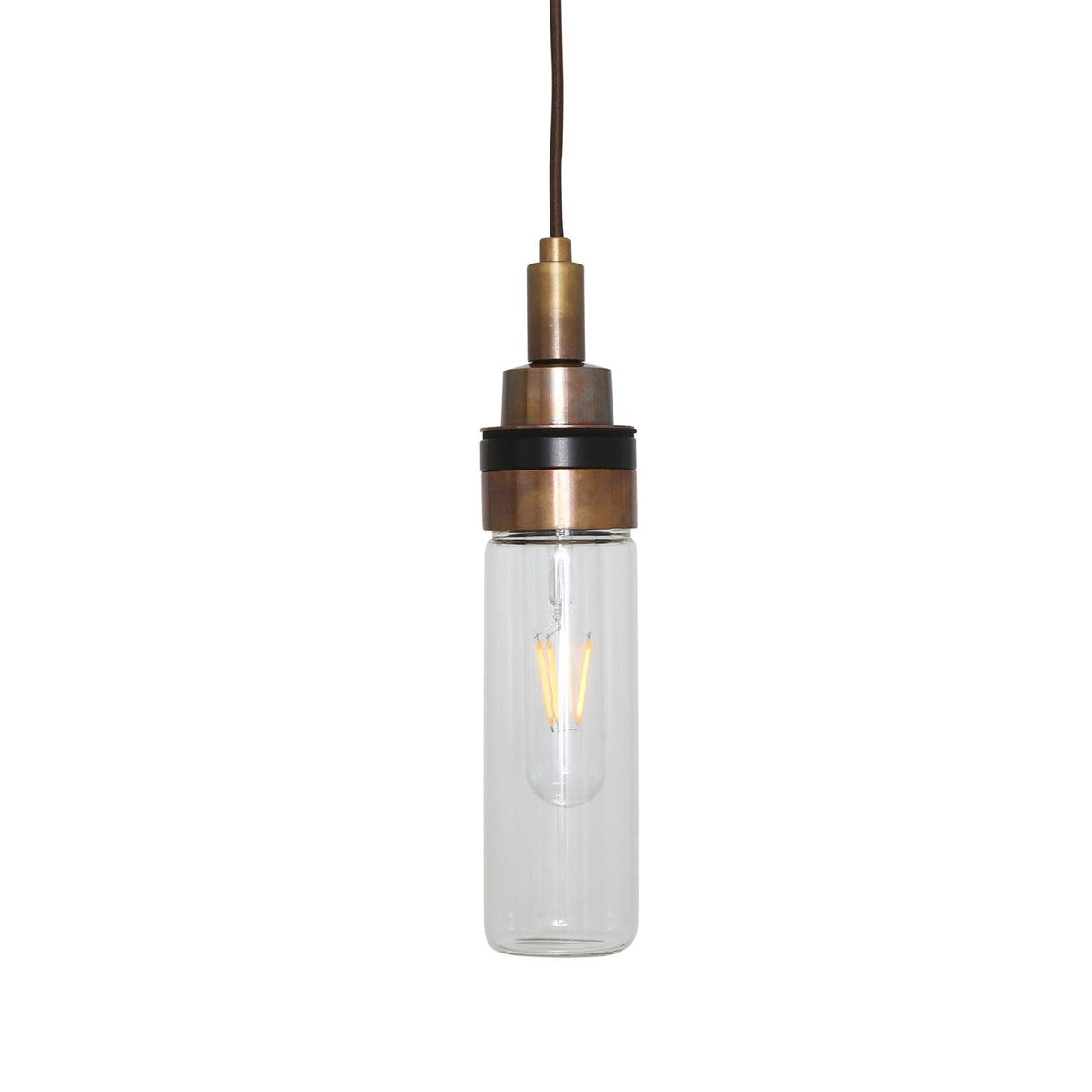 Delta Brass and Clear Glass Pendant Light