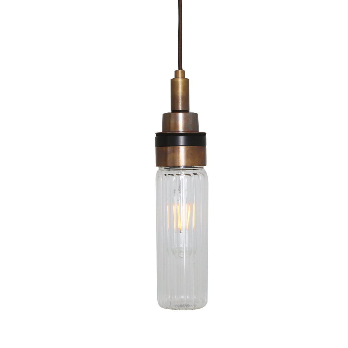 Delta Brass and Clear Glass Pendant Light