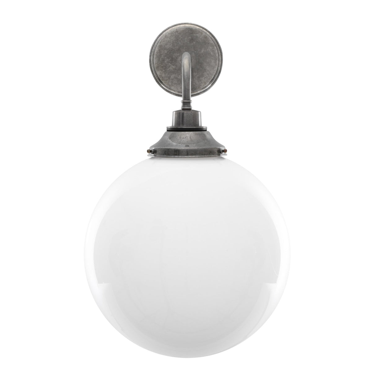 Pelagia 30cm Antique Brass Wall Light with Frosted Glass Shade
