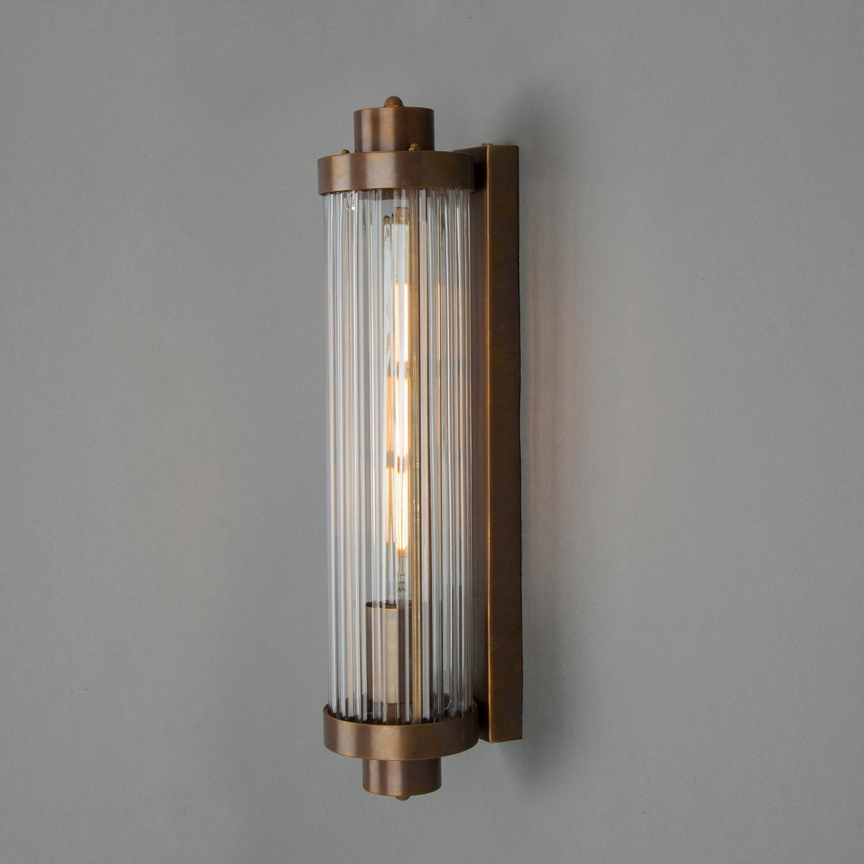 Louise Art Deco Brass and Glass Wall Sconce