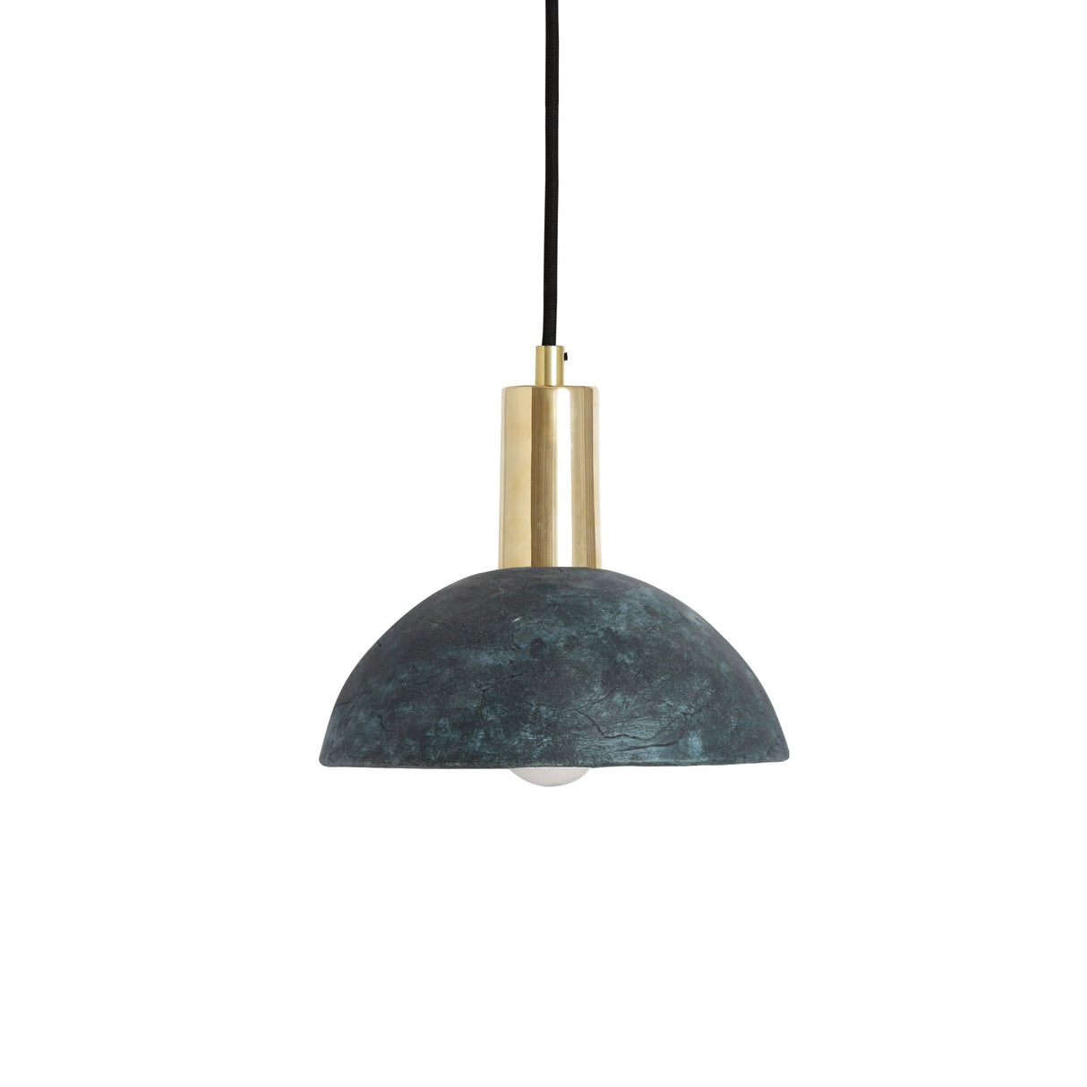 Kauri Pendant Light - Teal Seas, Antique Brass