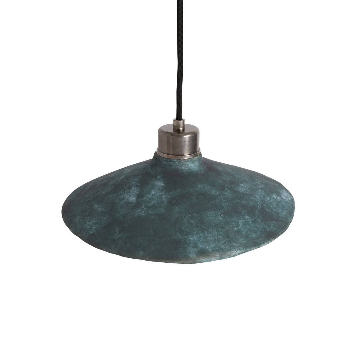 Pyrus Blue Earth Pendant Light in Antique Brass Finish