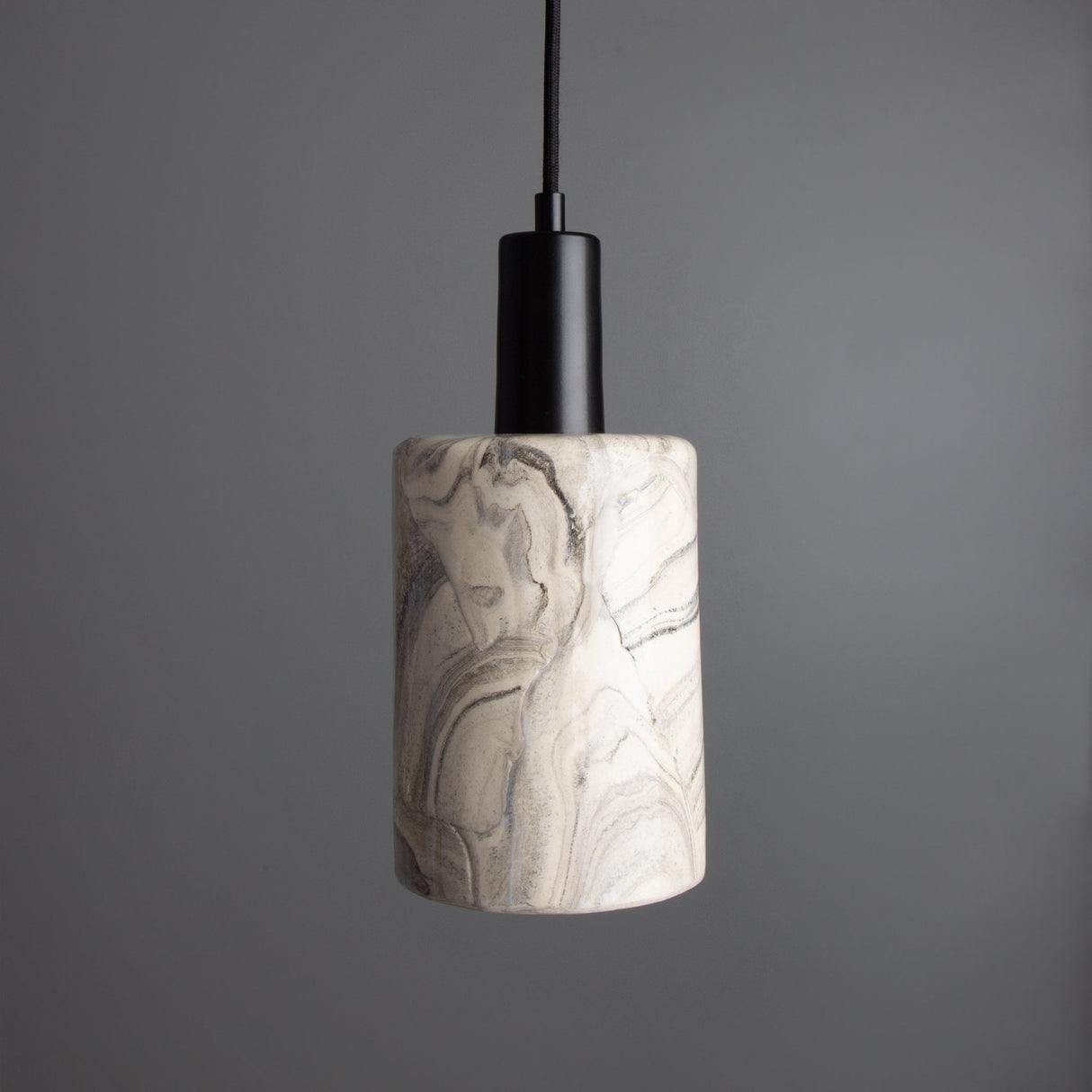Marbled Senna Pendant - Antique Brass Finish