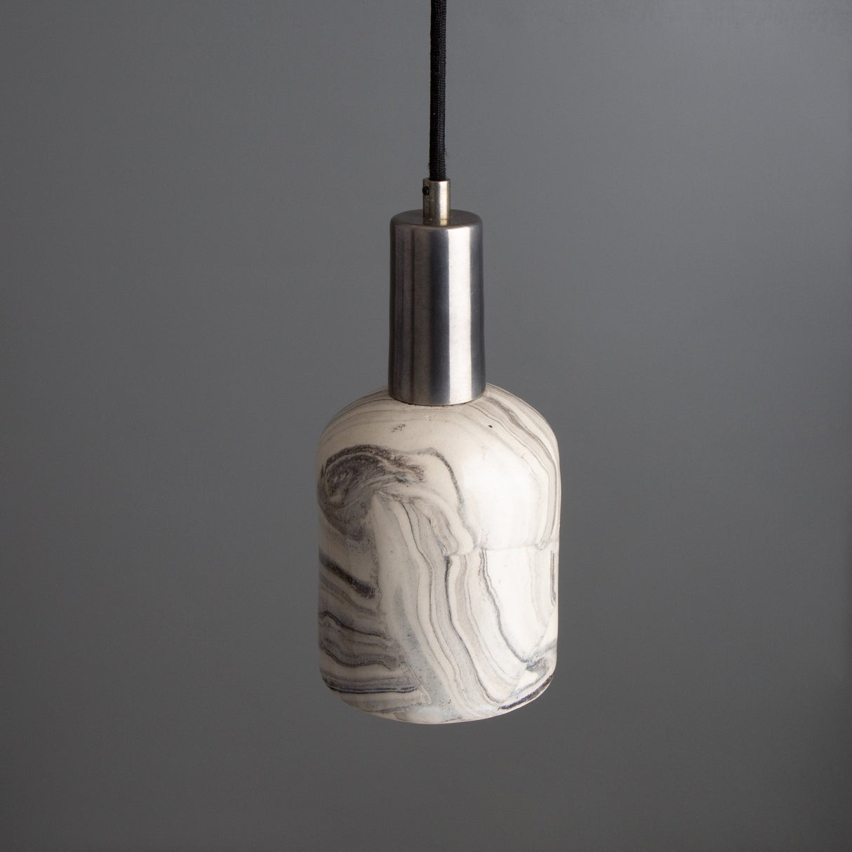 Marbled Osier Pendant in Antique Brass Finish