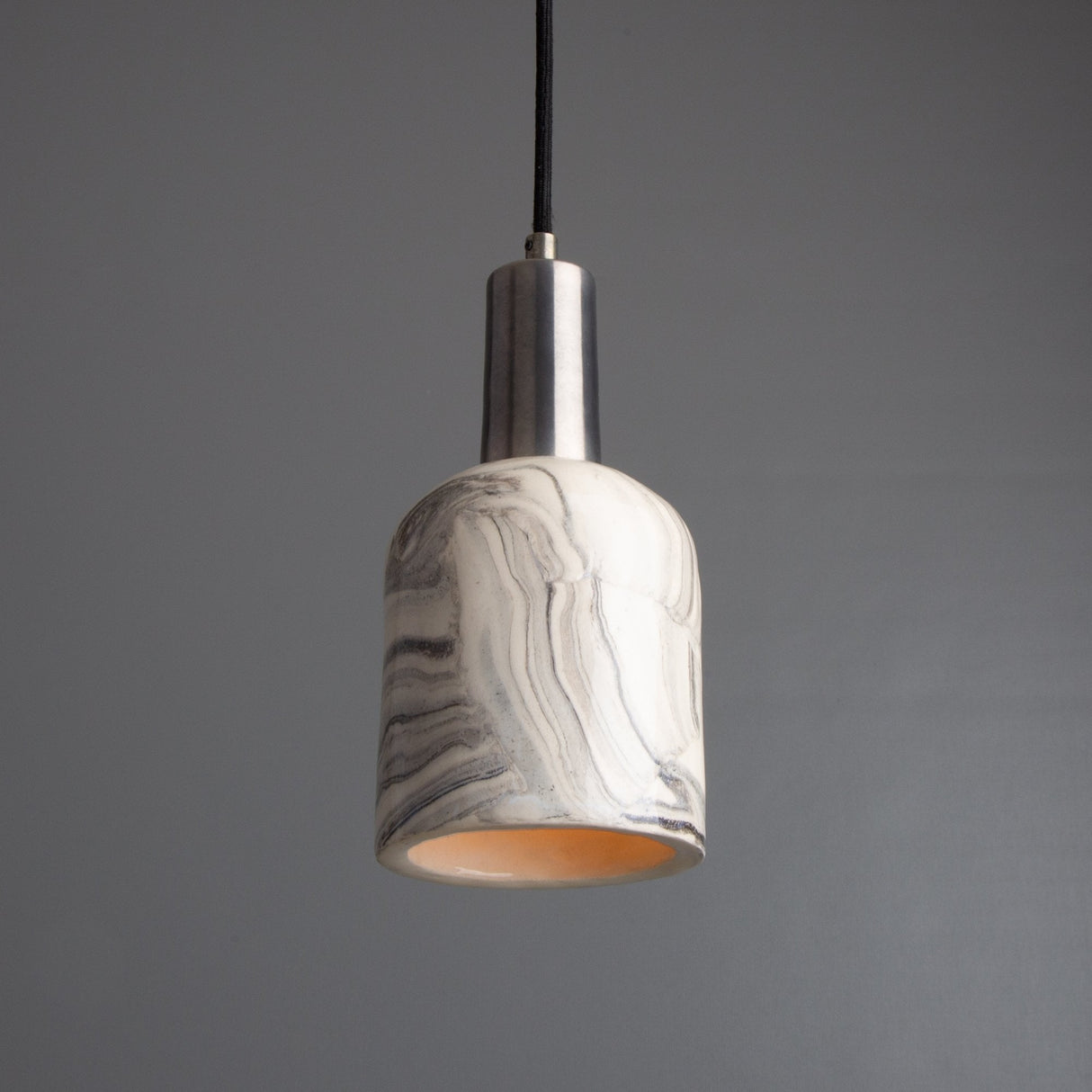 Marbled Osier Pendant in Antique Brass Finish