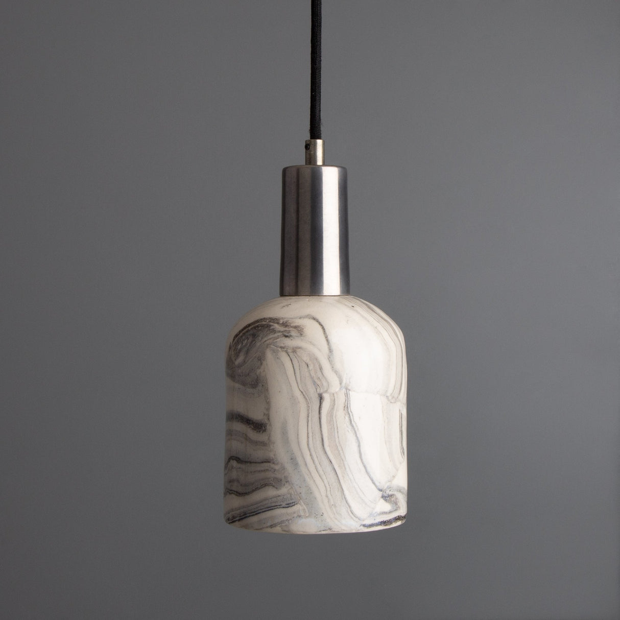 Marbled Osier Pendant in Antique Brass Finish