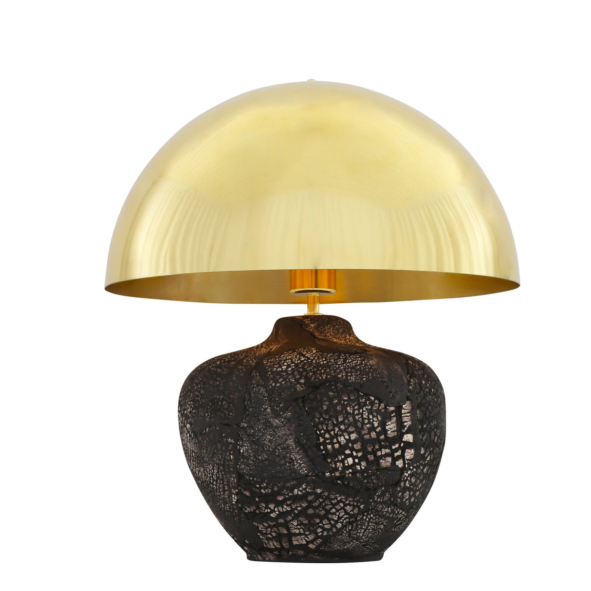 Chic Lawson Table Lamp - Black Clay and Antique Brass Touch