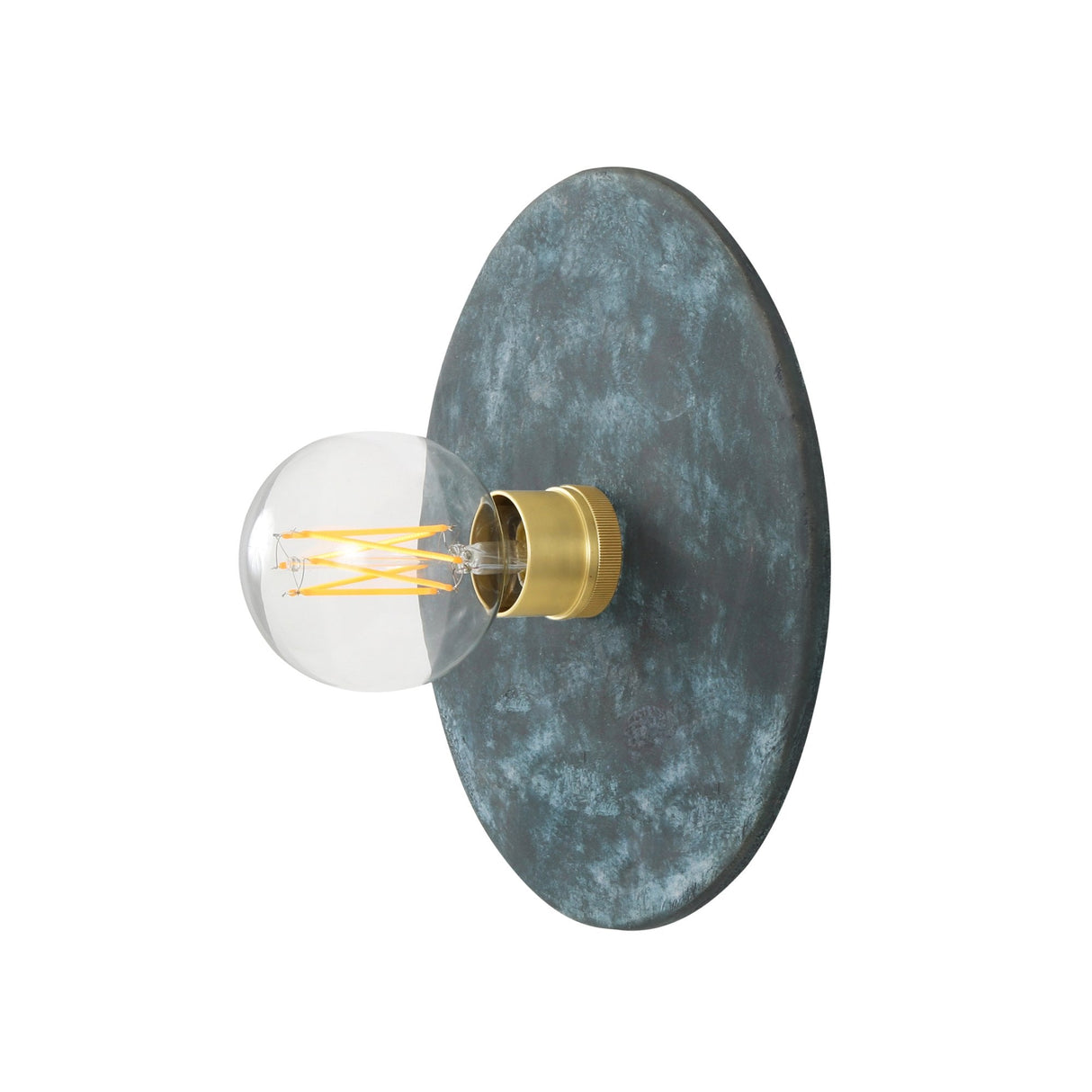 Ethereal Blue Earth Brass Wall Sconce