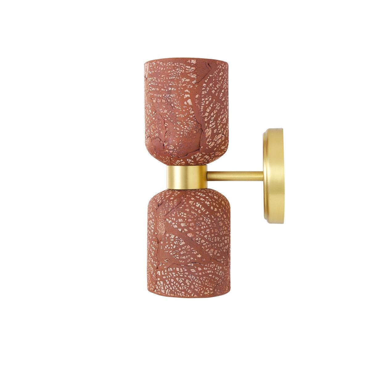 Blossom Wall Light - Red Iron with Antique Brass Accents