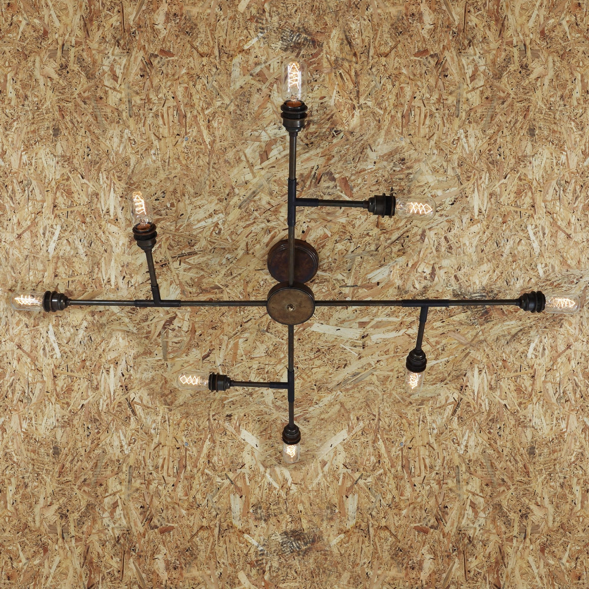 Luxora 8-Arm Antique Brass Chandelier