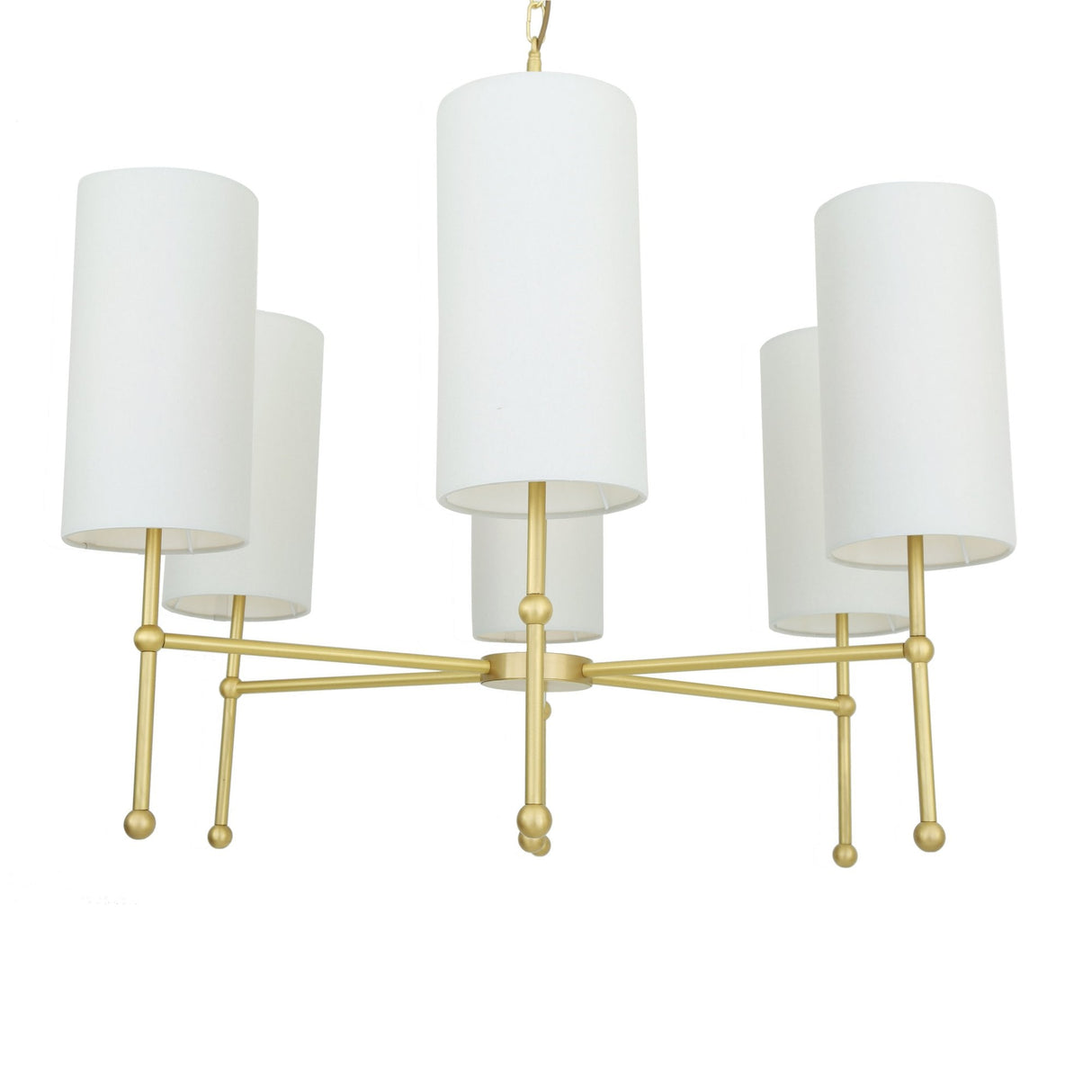Arizona Antique Brass Modern 6-Arm Chandelier