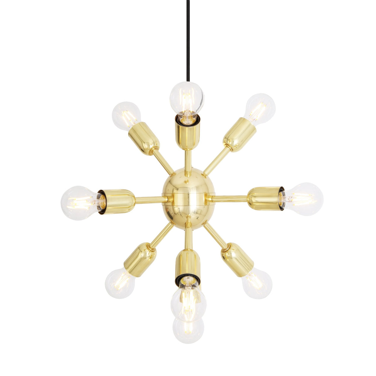 Vintage Brass Mini Sputnik Chandelier