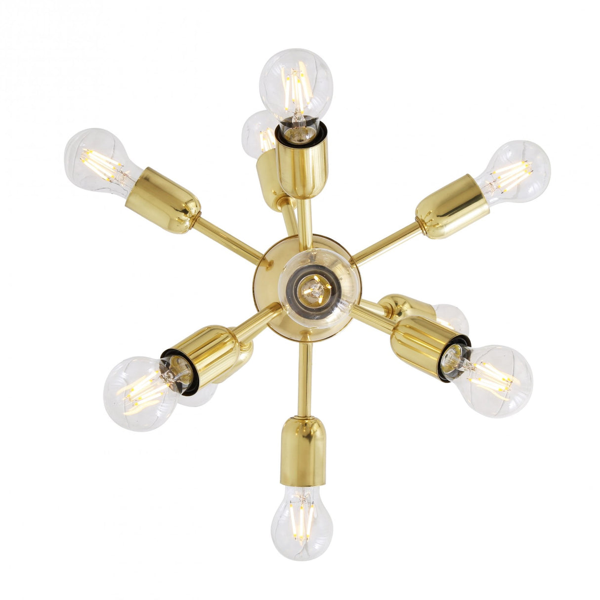 Vintage Brass Mini Sputnik Chandelier