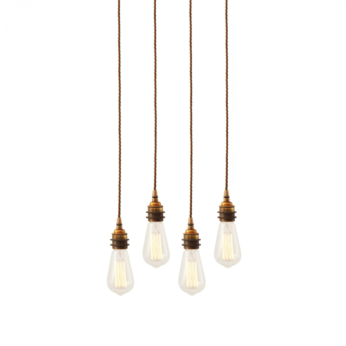 Elegant Lome Quad Light Pendant in Antique Brass