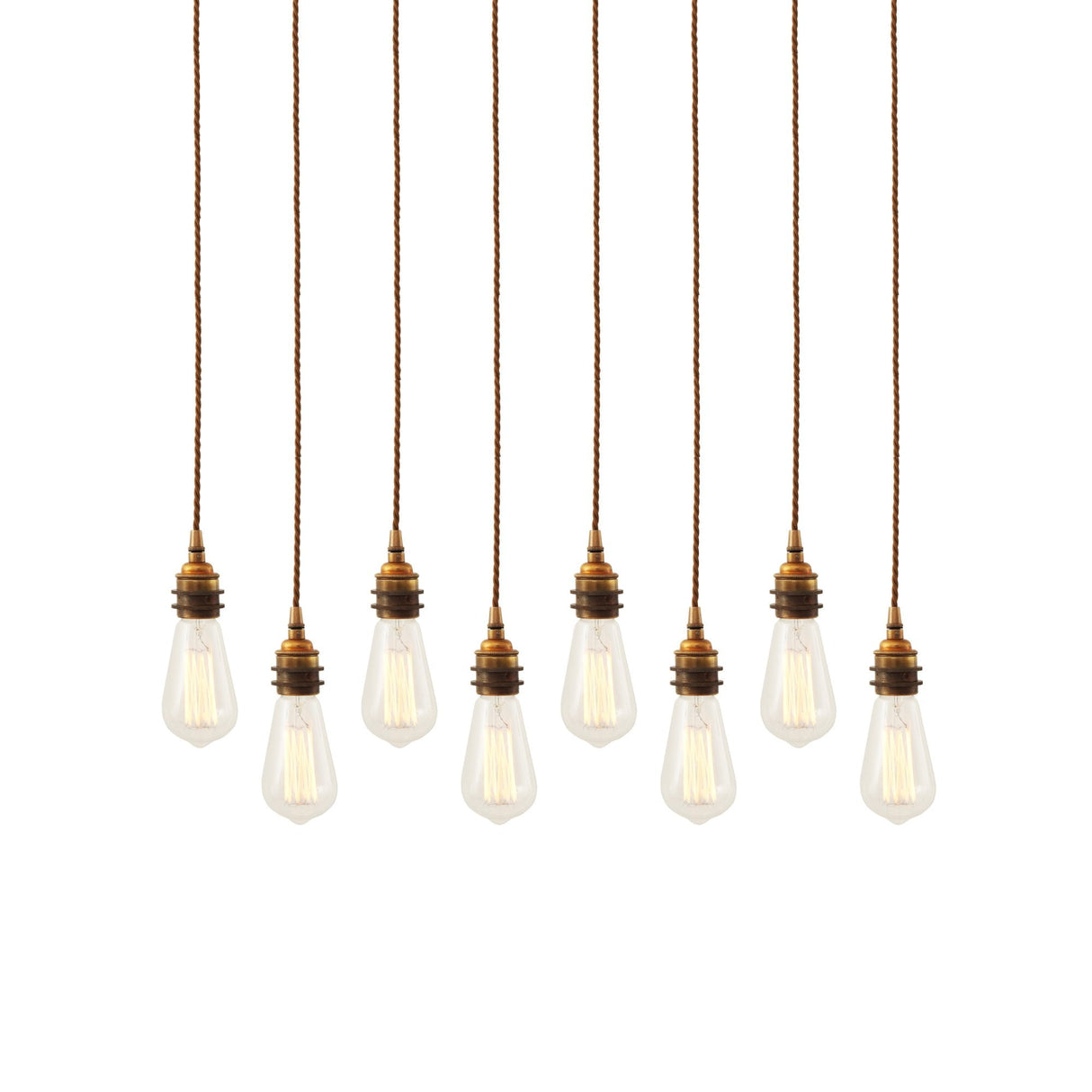 Elegant Lome 8-Light Pendant Cluster, Antique Brass Finish