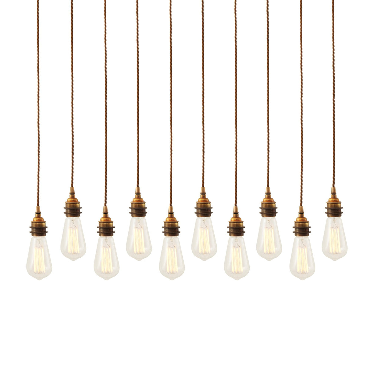 Antique Brass 10-Light Lome Cluster Chandelier