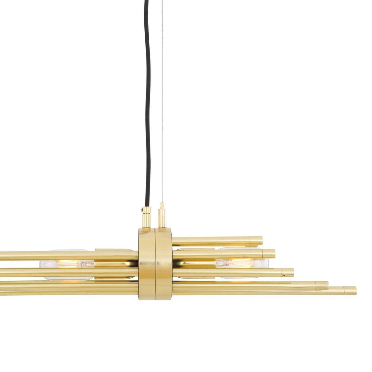 Elegant Brass Victoria Chandelier with Cylindrical Design