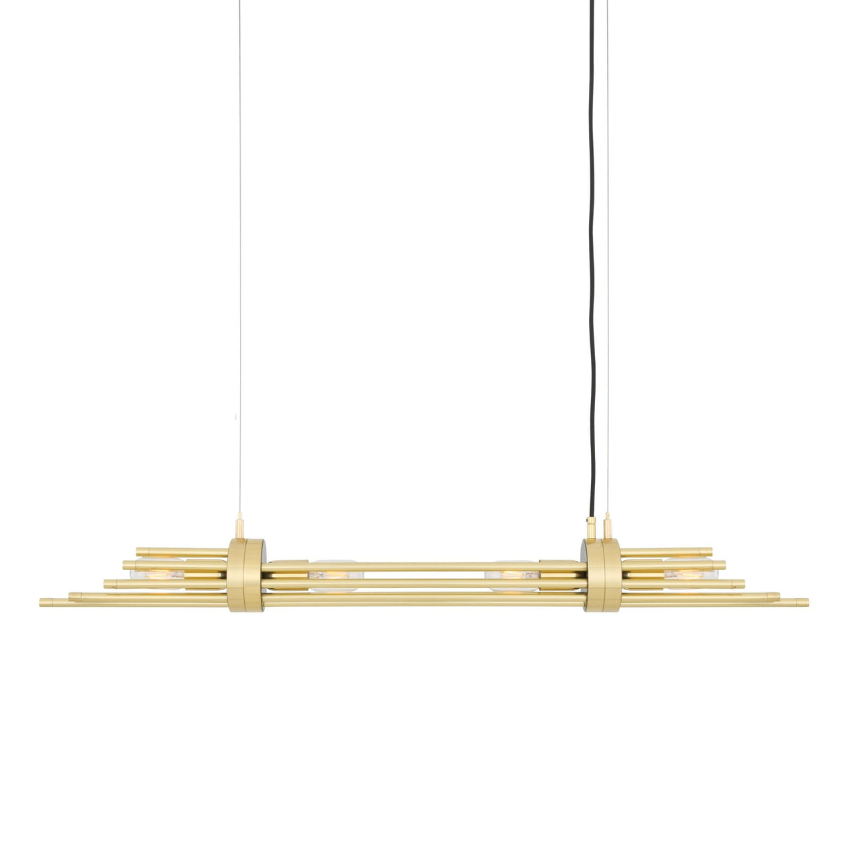Elegant Brass Victoria Chandelier with Cylindrical Design