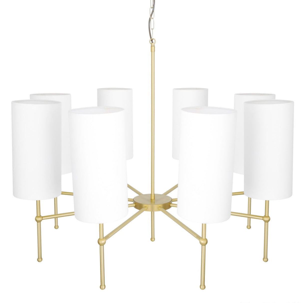 Antique Brass Eight-Arm Chandelier - Arizona Collection
