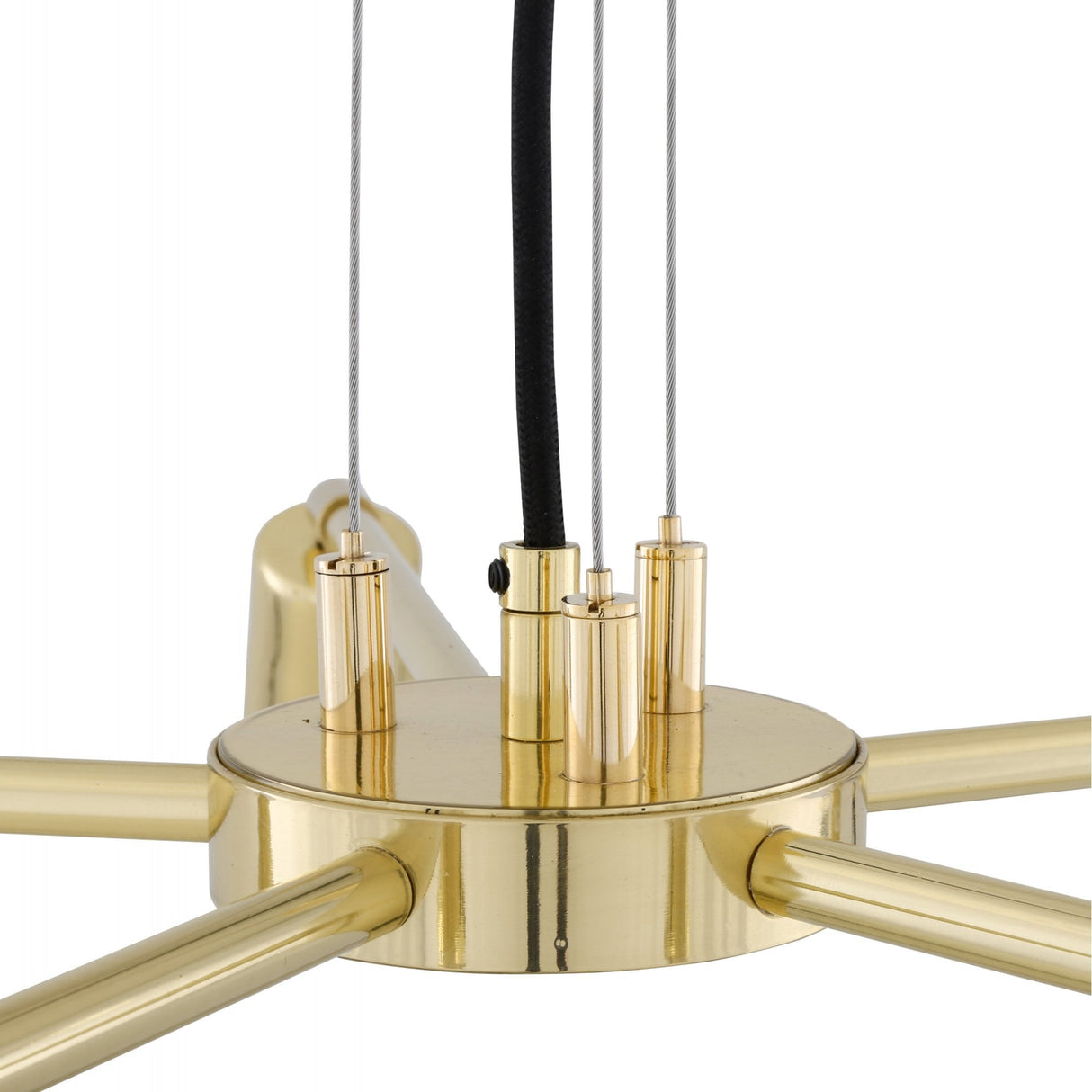 Jasper Contemporary Brass Chandelier with Adjustable Arms