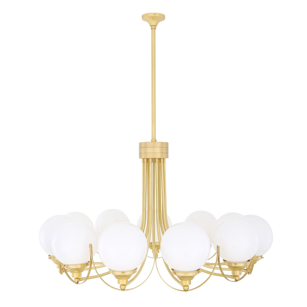 Wilmot Globe Chandelier in Antique Brass and Clear Glass