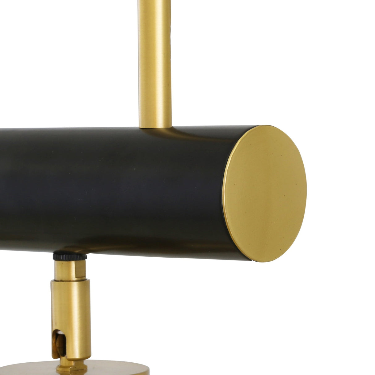 Watson Linear Pendant: Matt Black & Satin Brass Spotlight Chandelier
