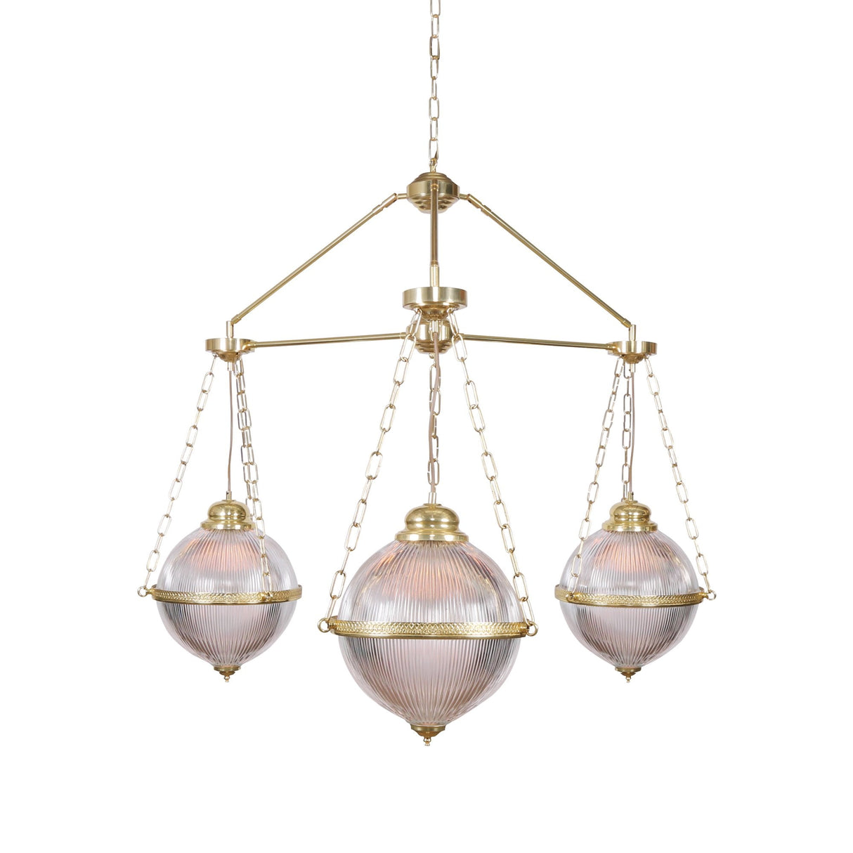 Antique Brass Blaenau Tri-Pendant Chandelier
