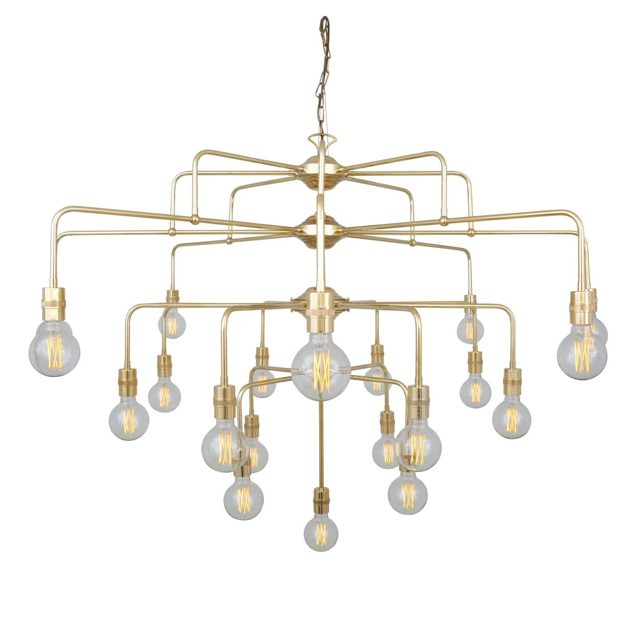 Antique Brass Pisa Grand Chandelier - Four Tiers