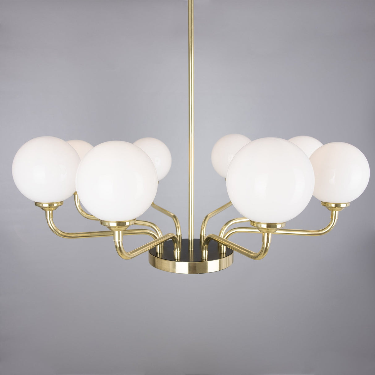 Branford Mid-Century Modern Chandelier in Antique Brass
