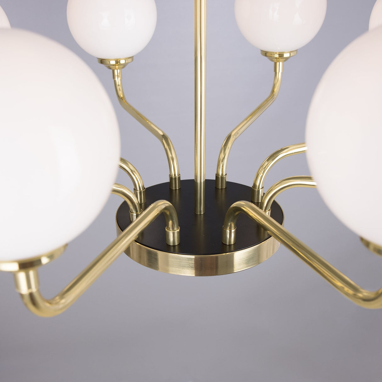 Branford Mid-Century Modern Chandelier in Antique Brass