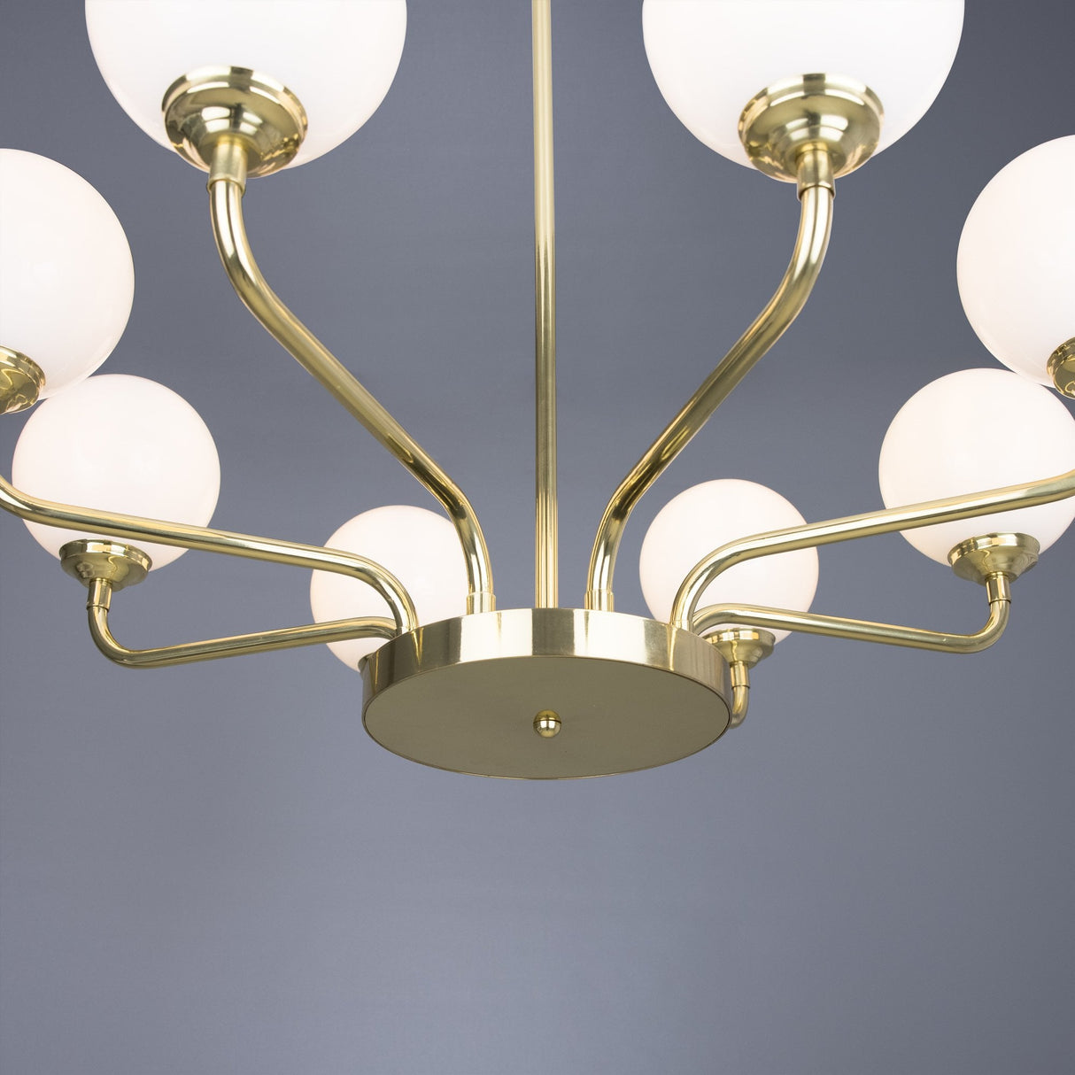 Branford Mid-Century Modern Chandelier in Antique Brass