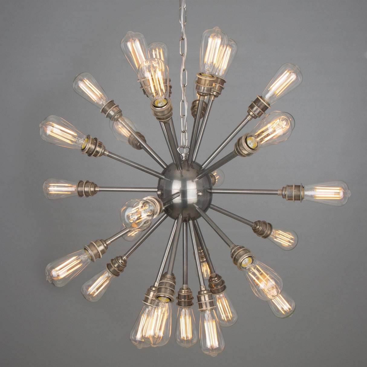 Sapporo Mid-Century Brass Sputnik Chandelier
