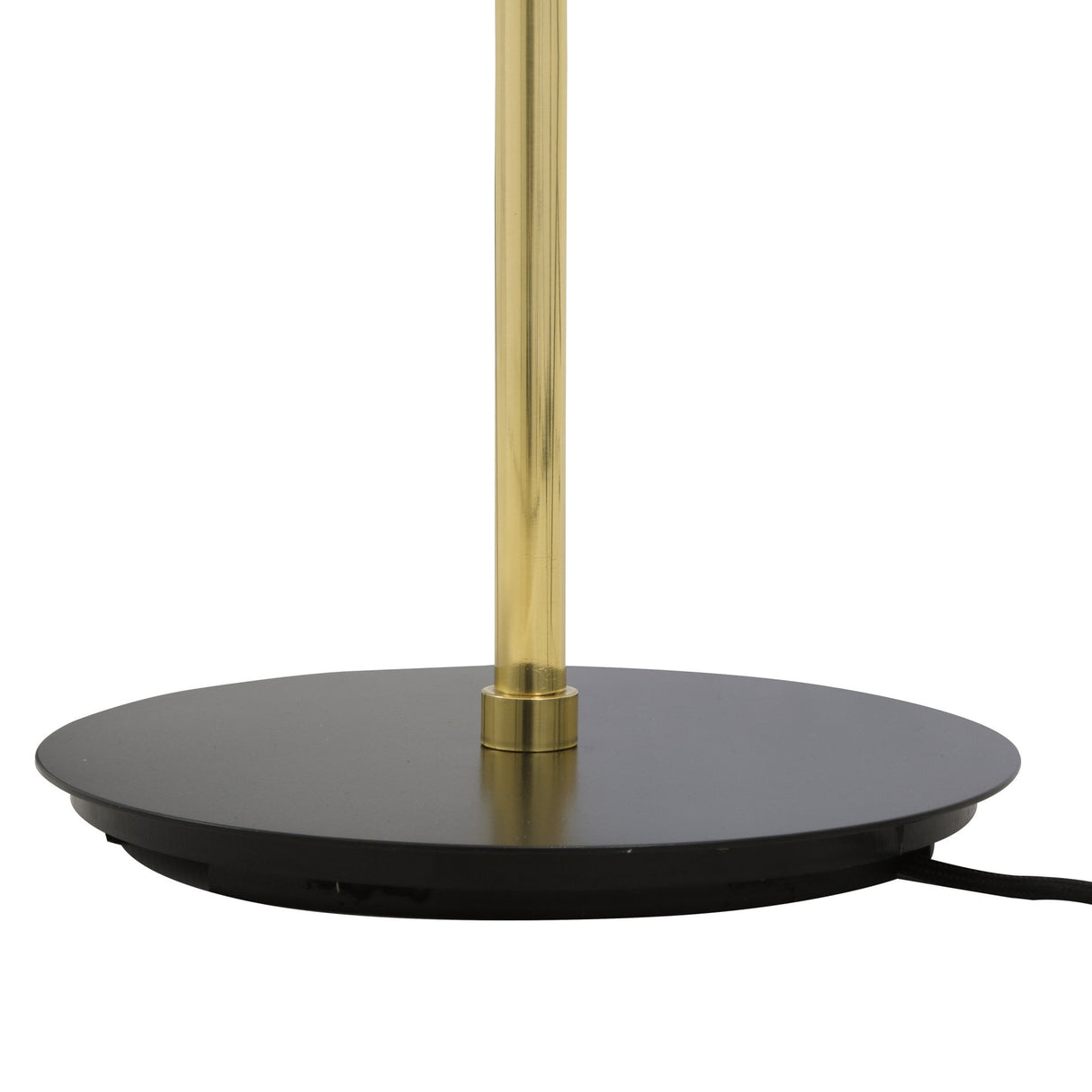 Elegant Floor Lamp with Antique Brass and Matte Black Base