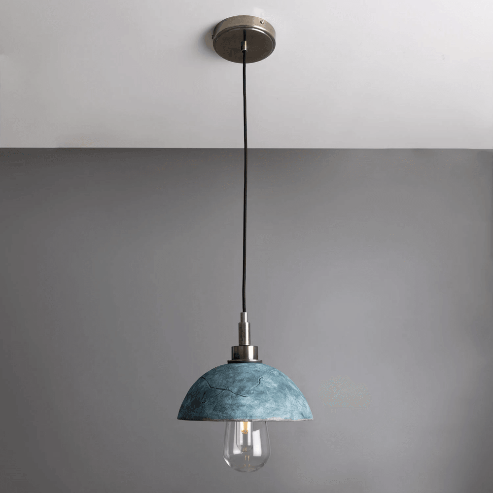 Blue Earth Kingii Pendant – Antique Brass Elegance