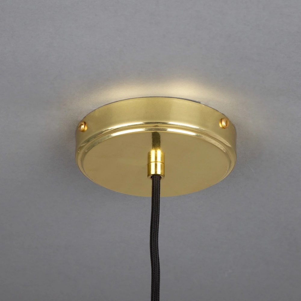 Figo Marbled Pendant Light - Antique Brass Finish