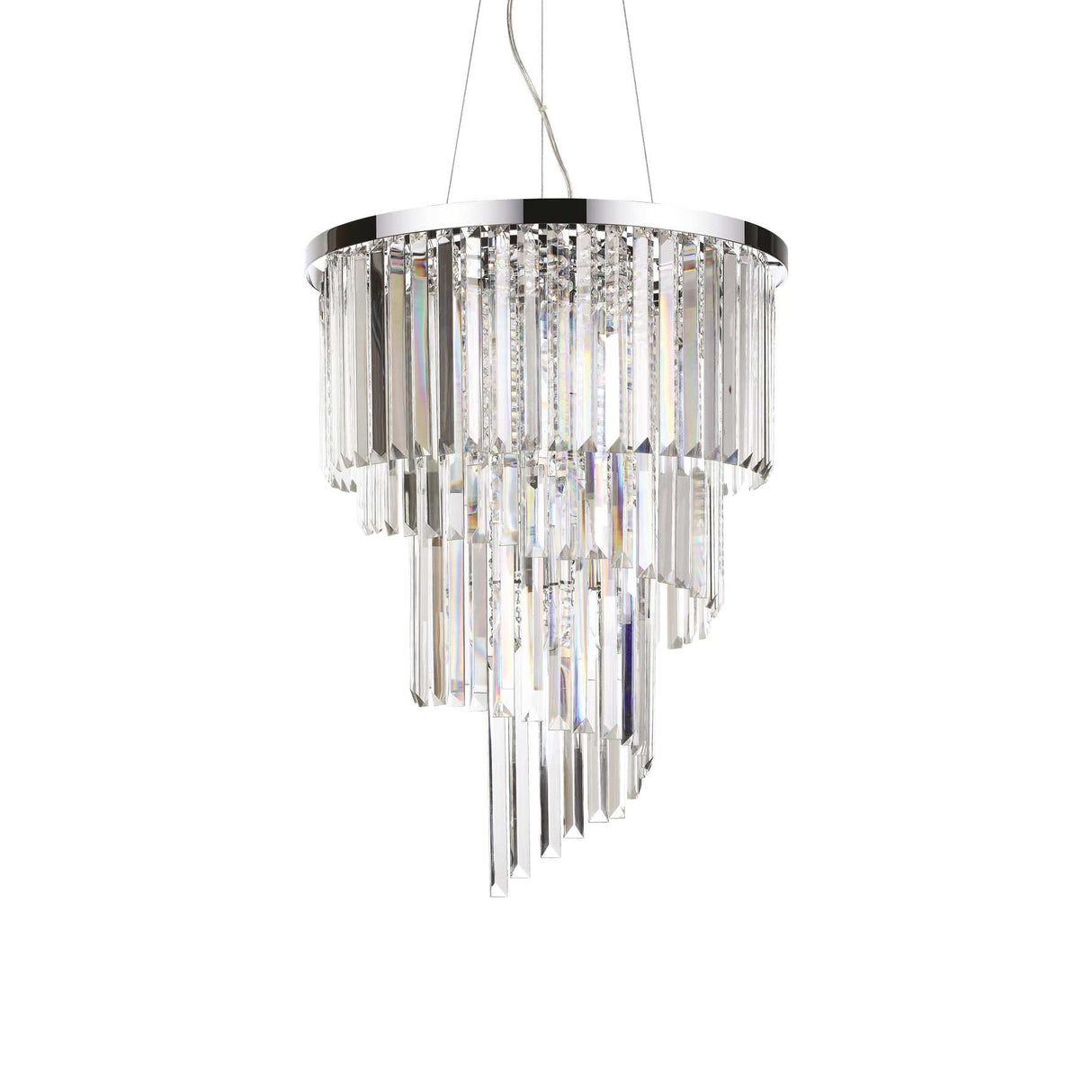 Chrome Carlton 12-Bulb Pendant Light