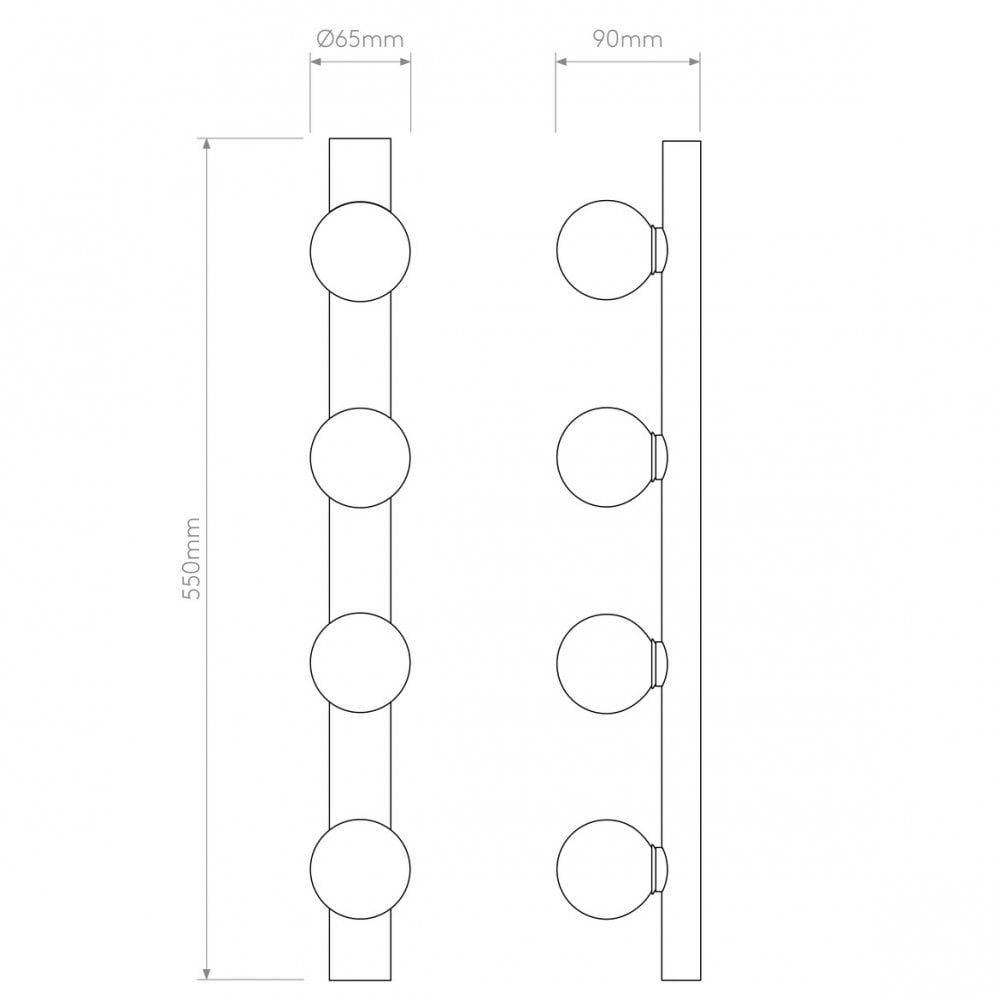 Polished Chrome Cabaret 4 II Wall Light
