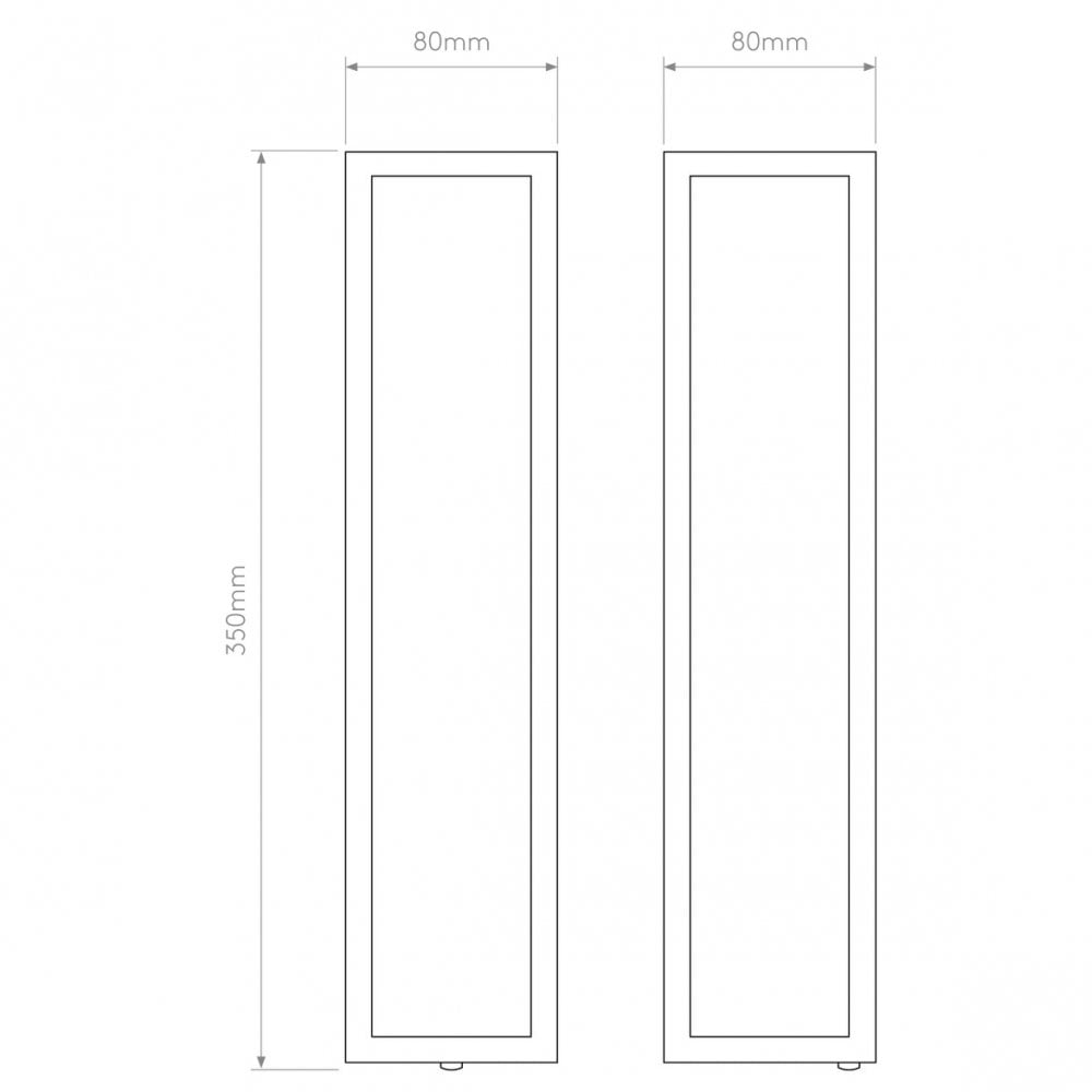 Salerno Matte Black Vertical Wall Light