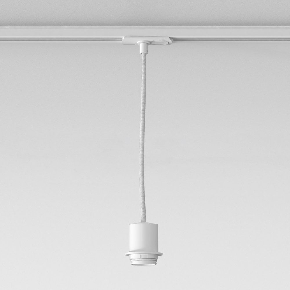 Sleek Matt White Ceiling Track Pendant Lighting Kit