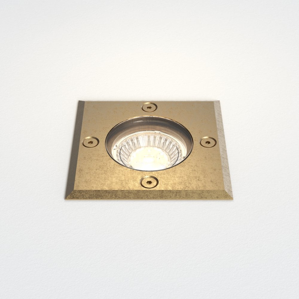 Gramos Square Brass Outdoor Light Fixture