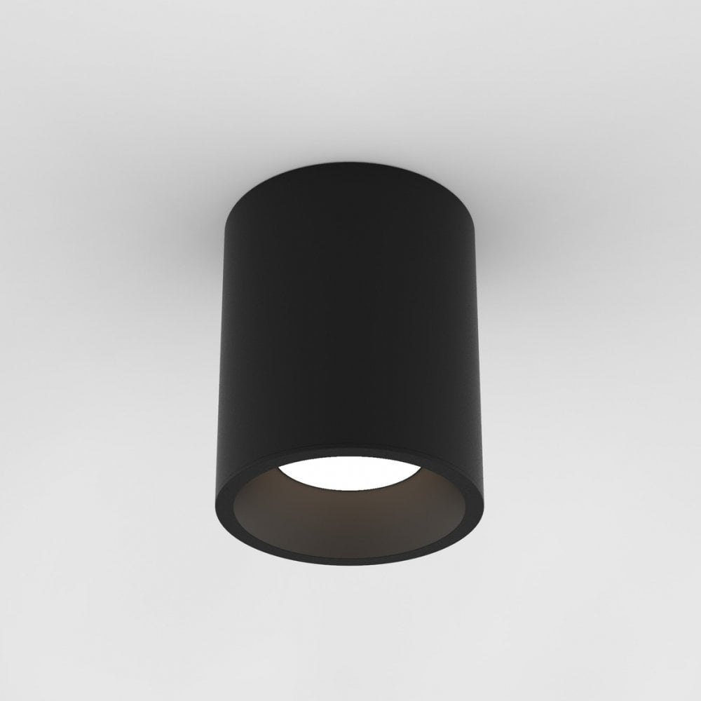 Kos Round 140 LED Ceiling Light in Textured Black