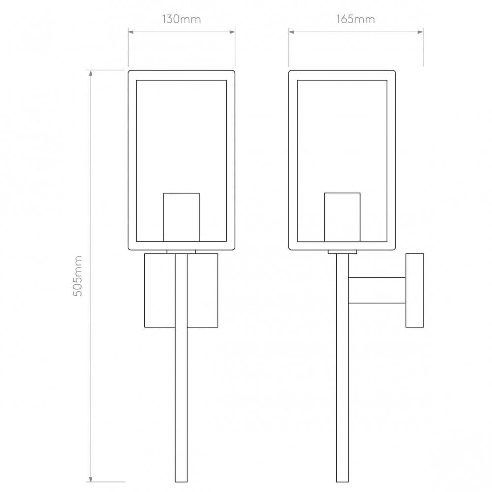 Timeless Coach 130 Textured Black Wall Light