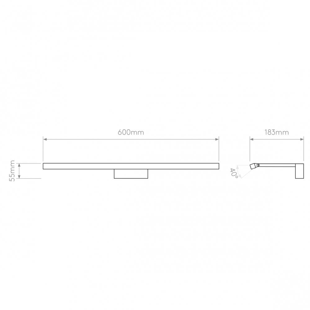 Bronze Horizon 600 LED Wall Light