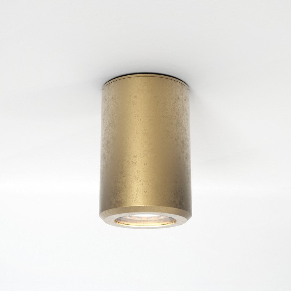 Jura Surface Mounted Ceiling Light in Solid Brass Finish