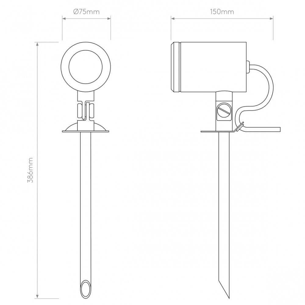 Elegant Brass Outdoor Spike Light
