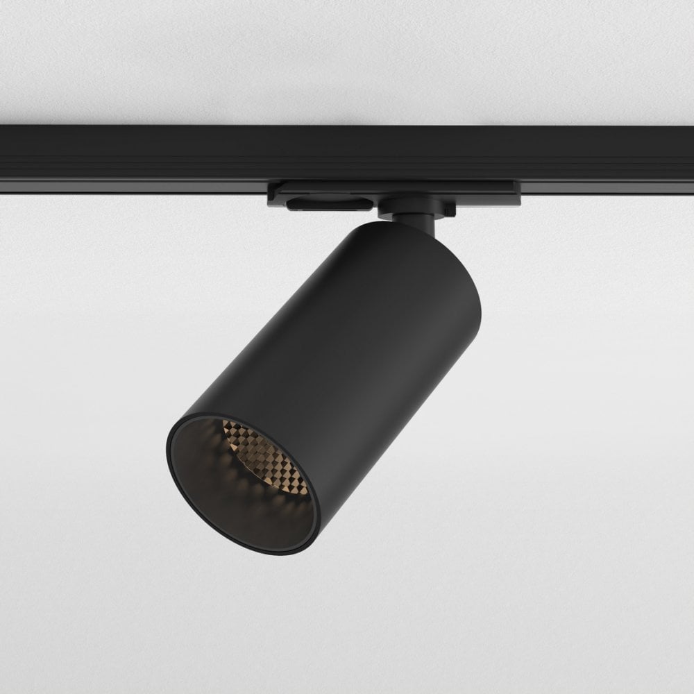 Sleek Matt Black 50 Track Ceiling Light