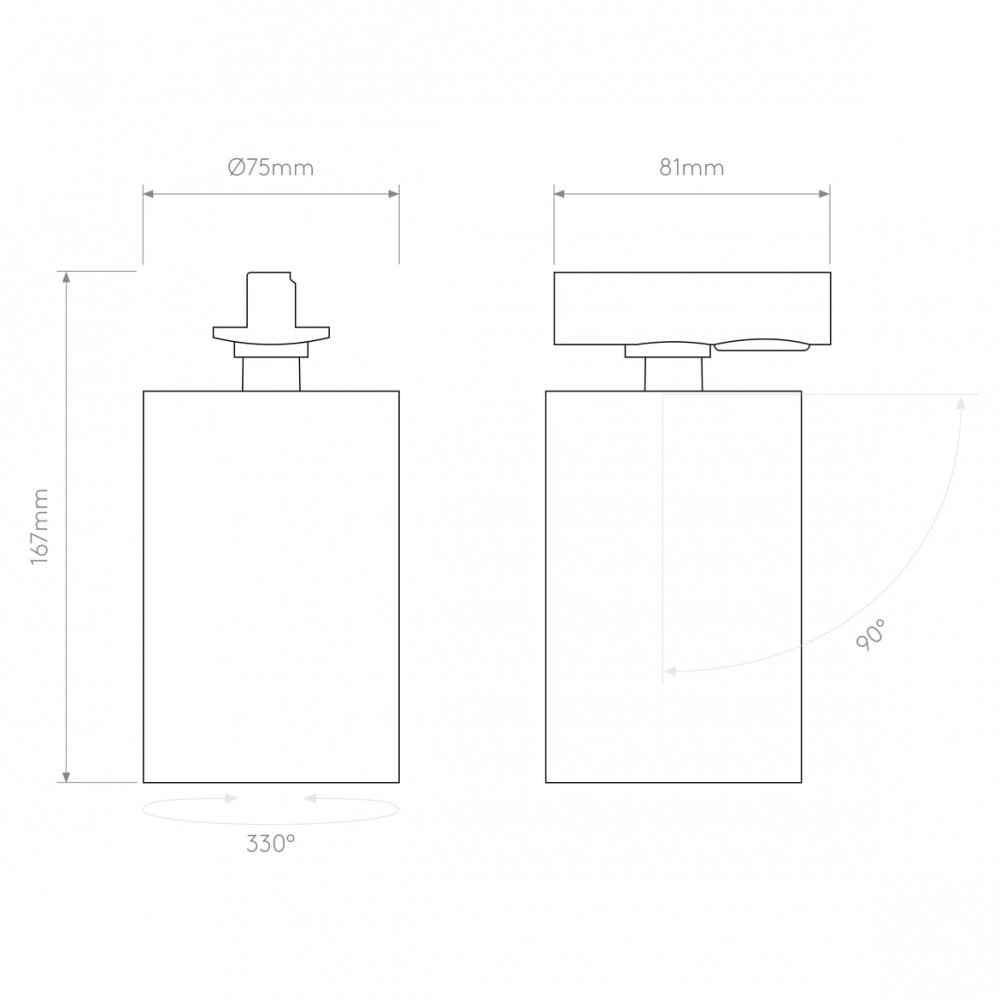 Sleek Matt White Track Light